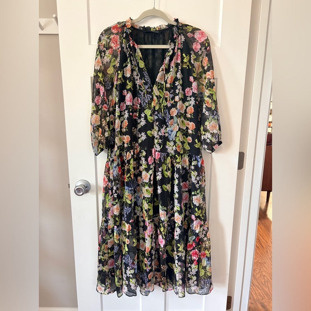NWOT Zara Floral Midi Dress
